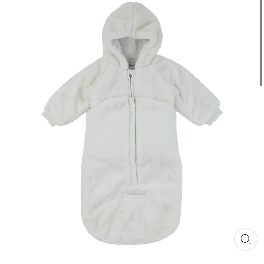 PRAMIE ivory fur snow suit 9 month